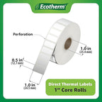 1" x .5" Thermal Labels | 4 Rolls | 9800 Labels | fits Zebra, Offnova Thermal - Image 3