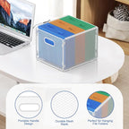 Samstar Hanging File Organizer, Mesh File Folder Organizer Crate Cabinet - Image 4