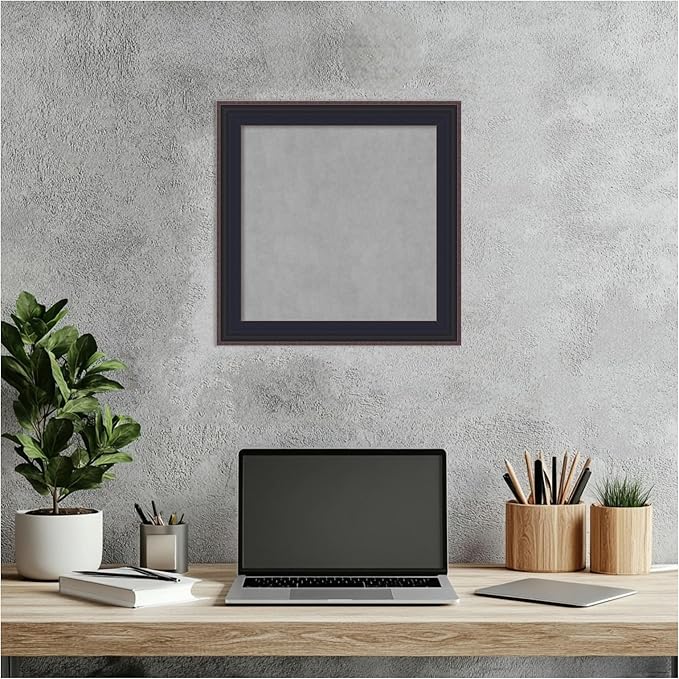 Amanti Art Black Framed Magnetic Board 15x15 X-Small Vision Board - Image 5