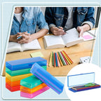 Fainne 24 Pcs Plastic Pencil Case Bulk Pencil Boxes Plastic Stationery Case - Image 6