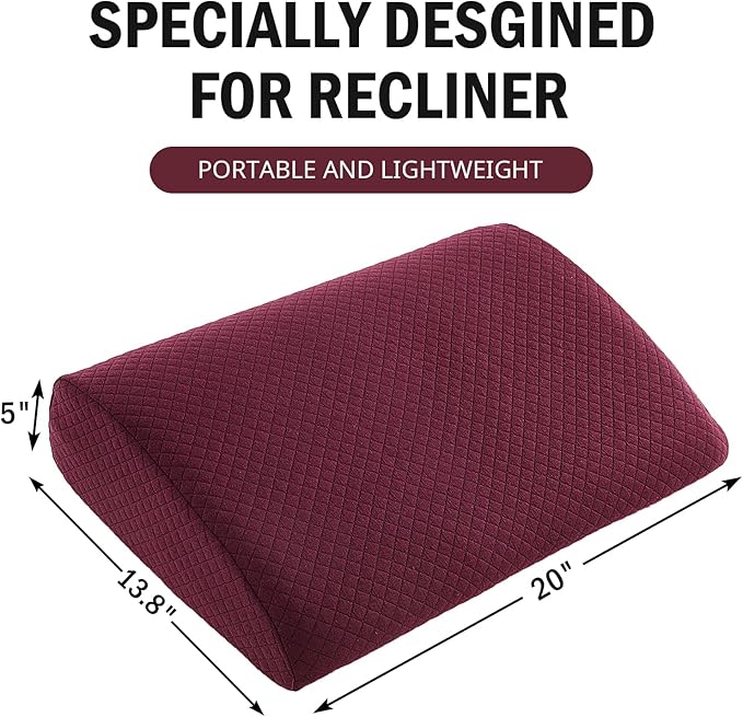 HOMBYS Lumbar Support Pillow for Recliner Chair, Memory Foam Back Support - Image 6