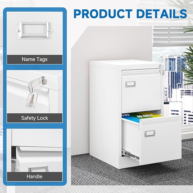 BYNSOE 2 Drawer File Cabinet - Image 8