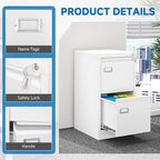 BYNSOE 2 Drawer File Cabinet - Image 8