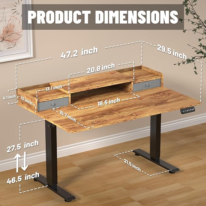 ExaDesk 48 x 30 Inch Electric Standing Desk - Image 3