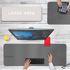 CENNBIE Leather Desk Mat, Extended Non-Slip Mouse Pad, Waterproof PU Leather - Image 5