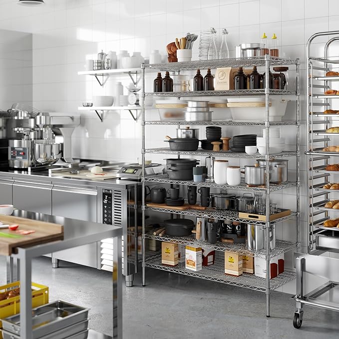 Regal Altair 21" Deep x 48" Wide x 74" Height Wire Shelving Kit | 8-Tier | NSF - Image 2
