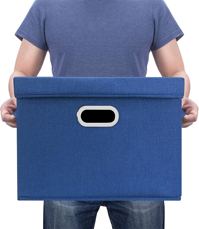 TYEERS Large Storage Bins with Lids, Collapsible, Fabric Storage Boxes - Image 6