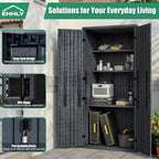 ehhly heavy duty tall storage cabinet outdoor weatherproof showing dimensions