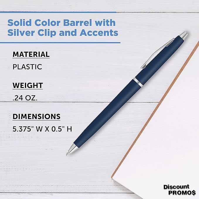 DISCOUNT PROMOS Langham Ballpoint Pens Set of 10, Bulk Pack - Image 4