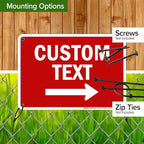 Custom Arrow, Custom Directional Sign, Right Arrow, 7x10 Inches, Rust Free .040 - Image 5