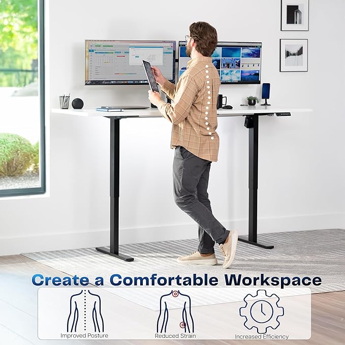 VIVO Large Electric 83 x 30 in Standing Desk, Memory Height Adjustment - Image 4