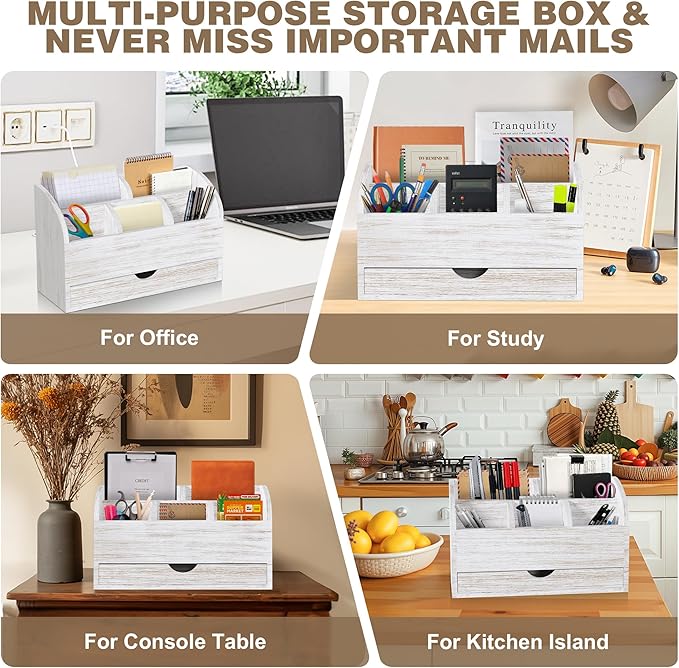 SeekElegant Wood Mail Organizer - Image 6