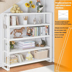 HCHQHS Bookshelf, 5-Tier Industrial Bookcase, Freestanding Tall Bookshelves - Image 5