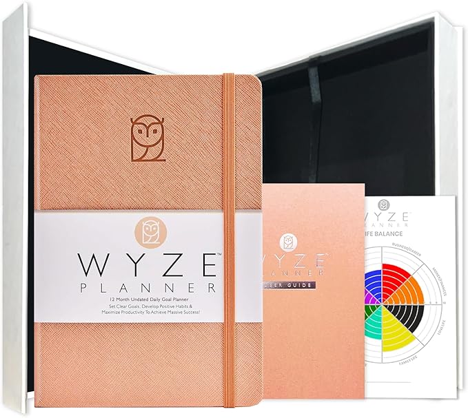 Wyze Planner Undated Daily Planner – 1-Year B5 Productivity Organizer by WYZEPLANNER