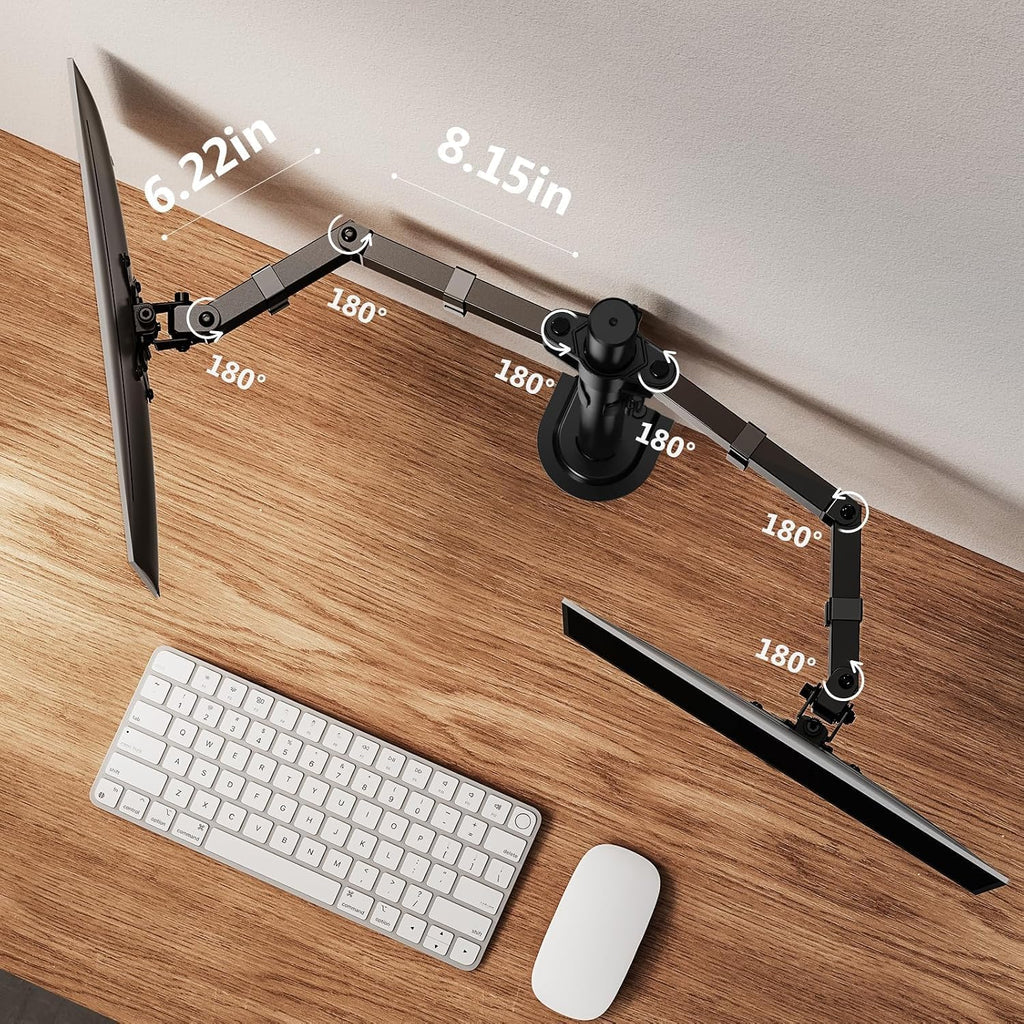 ergear dual monitor stand, heavy duty adjustable monitor, package contents