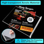 Argvey 8 Pack Acrylic Sign Holder 8.5 x 11 Vertical - Image 4
