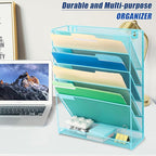 EASEPRES Desk File Organizer Mesh 6-Tier, Hanging Wall Mount Document - Image 7