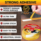 Trazon Double Sided Woodworking Tape Super Strong, 3 Pack, 1 Inch x 120 Feet - Image 7