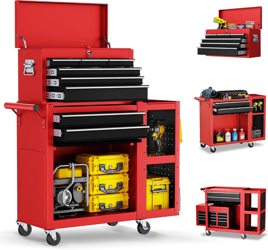 8 drawer rolling tool chest, 3-in-1 assembled tool, main product view