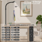 led desk lamp with clamp, eye-carying desk light, side view