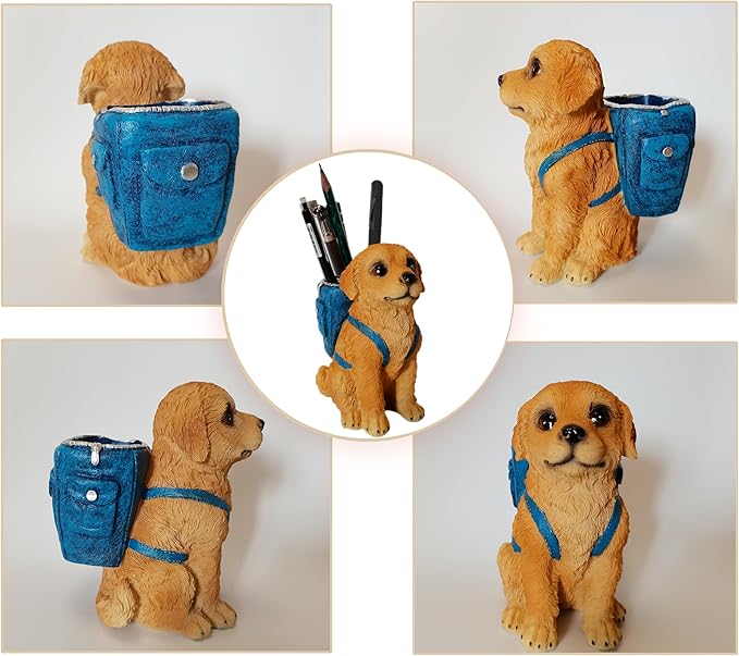 Photour Dog Pen Holder for Desk Pen Pencil Cup Creative Desktop Pen Organizer - Image 4