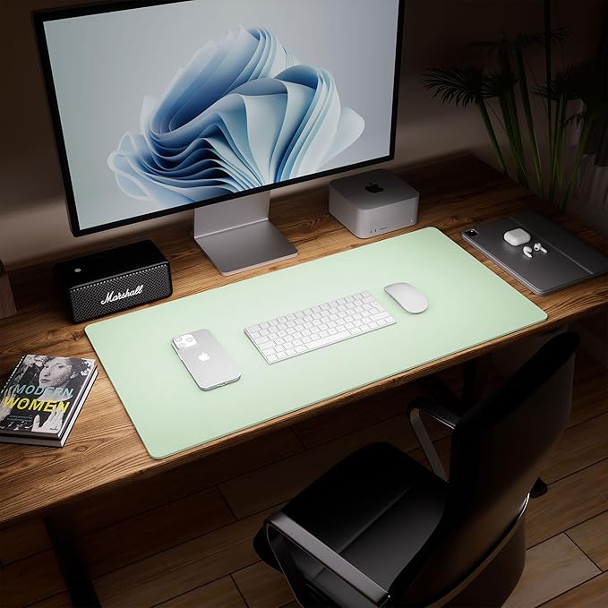 Aothia Double-Sided Desk Pad – 25.6"x13.7" Large Mouse Pad, Leather Desk Mat - Image 5