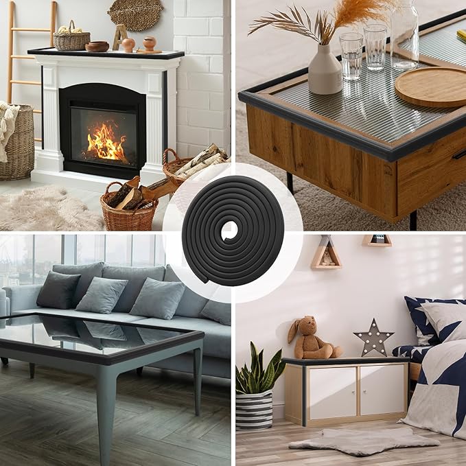 Baby Proof Corners and Edges Protector 10ft Edge+4 Corner Guard, Fireplace Baby - Image 8