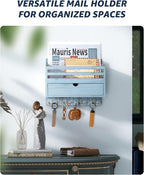 Rebee Vision Rustic Mail Organizer Wall Mounted - Image 4