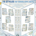 TaoBary 160 Pcs Stationery Paper Set 50 Double Sided Stationery Papers - Image 3