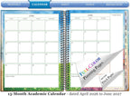 Planner 2026-2027 - Daily Weekly and Monthly Calendar with Stickers, Tabs, Pocket & Thick Paper - 15 Month Academic Year - Spiral Bound 8.5x11 Hardcover - A6J7 - Life is Short