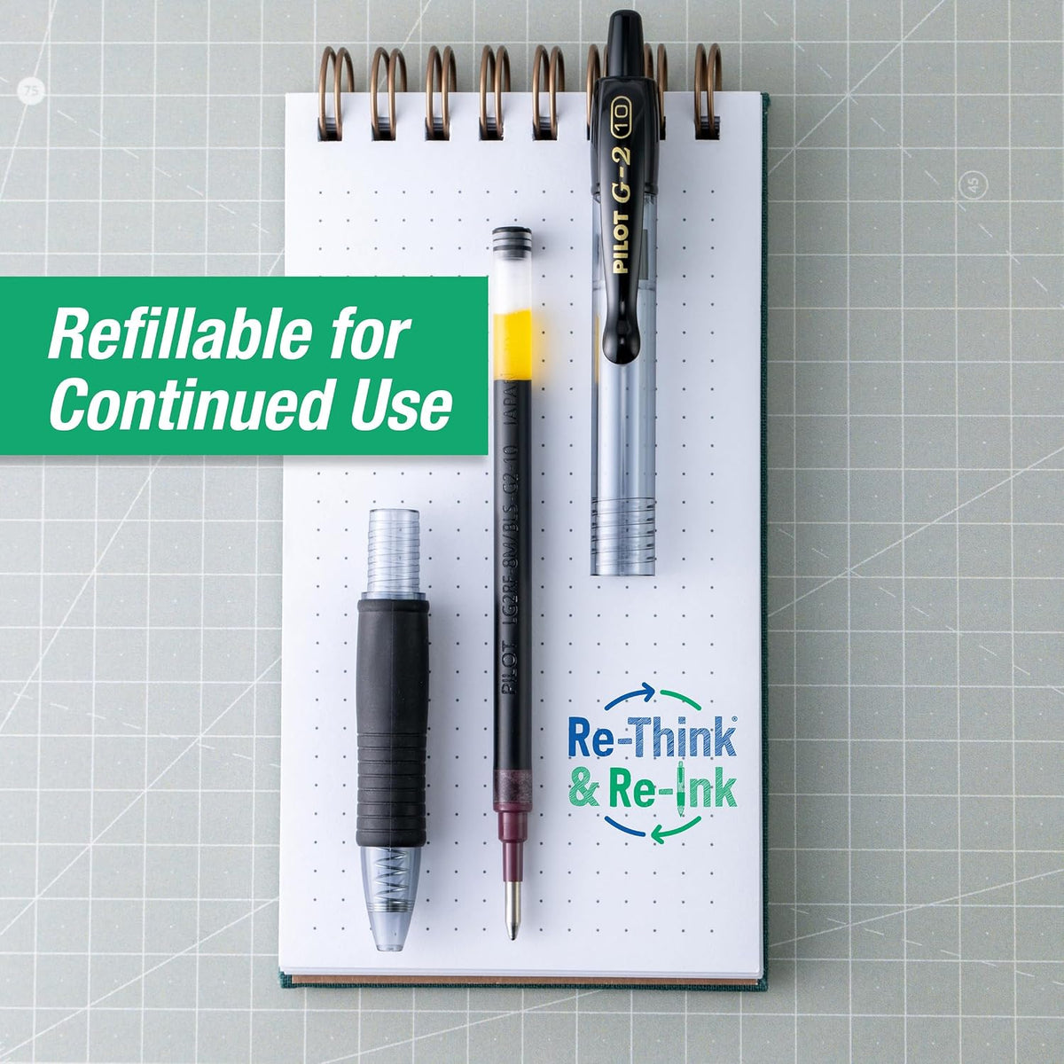 Pilot 84095 G2 Premium Retractable Gel Ink Pen, Refillable, Black Ink, 1.0 mm...