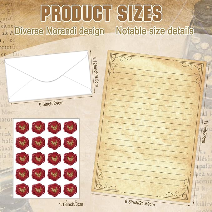 TaoBary 160 Pcs Stationery Paper Set 50 Double Sided Stationery Papers - Image 5