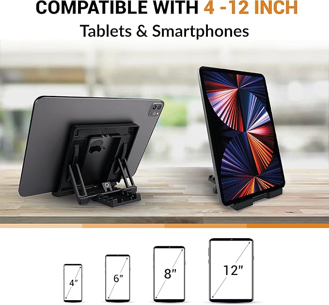 Portable Tablet Stand for Desk, Non-Slip Base, Foldable & Travel-Friendly for - Image 5