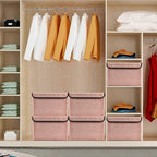 Bagnizer Linen Fabric Foldable Storage Cube Bin Organizer Basket - Image 5
