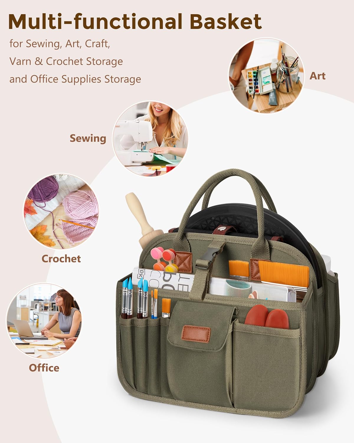 pottery tool organizer bag, art supply studio bag, package contents