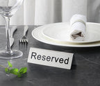 New Star Foodservice Stainless Steel Table Tent Sign, 4.75” x 1.75”) - Image 4