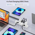 40W Fast Charging Station, Desk Clamp Power Strip 20W USB C, 8 Outlets - Image 3