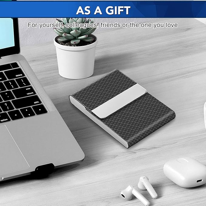 DMFLY Business Card Holder, Metal Slim Business Card Case, Pocket Card Holder - Image 8