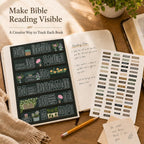 Bible Reading Tracker Bible Labels Bible Study Stickers Bible Study Supplies Unique Gifts for Bible Readers Beginning the Journey of Deeper Reading in the Bible (Macaron Bookshelf)