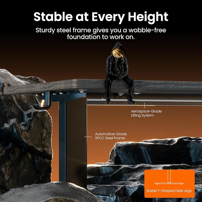 ErGear Small Height Adjustable Electric Standing Desk, 40 x 24 Inches Sit Stand - Image 5