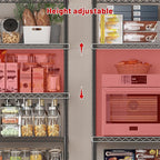 REIBII 45.5''W Storage Shelves Wire Shelving, 5 Tier Pantry Shelves - Image 6