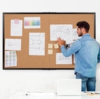 Board2by Extra Large Cork Bulletin Board 72" X 48", Foldable Notice Pin Board - Image 2