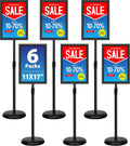 VAIIGO 6Packs 11x17 Inch Adjustable Pedestal Poster Sign Stand, Heavy Duty