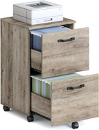 vasagle 2-drawer file cabinet, small rolling filing cabinet, main product view
