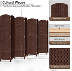 DURASPACE 8 Panel Room Divider, 6ft Tall Folding Privacy Screen, 360°Rotation - Image 5