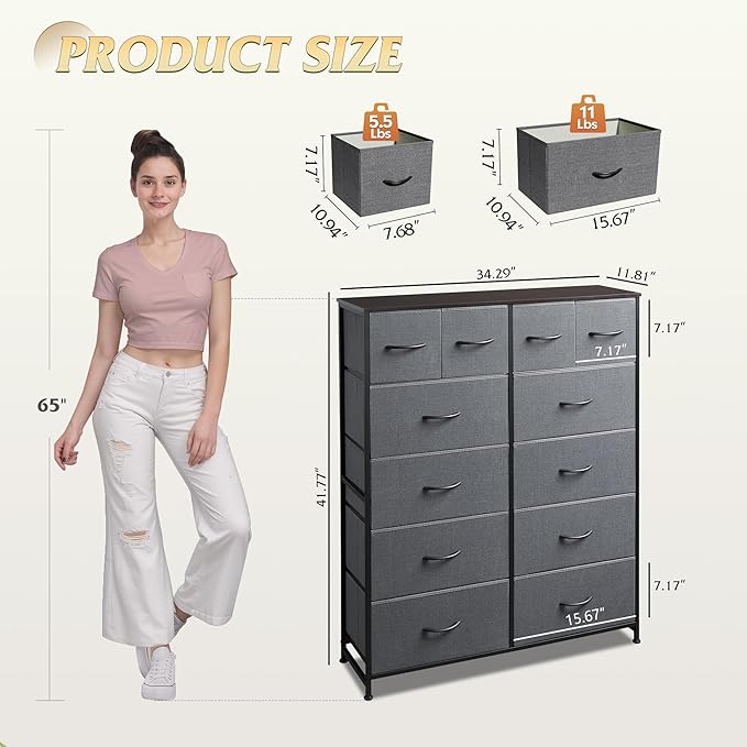 WLIVE Tall Dresser for Bedroom - Image 3