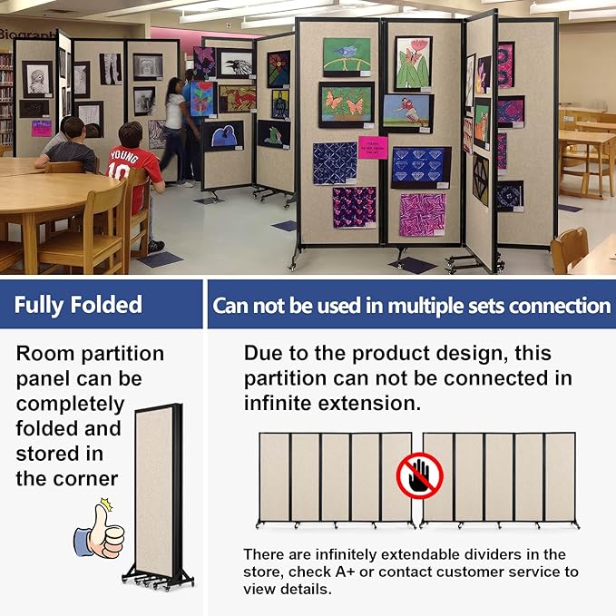 Strongbird Room Partition, Folding Privacy Divider, Office Partition Dividers - Image 3