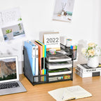 Marbrasse Desk Organizer with File Holder, 5-Tier Paper Letter Tray Organizer - Image 3