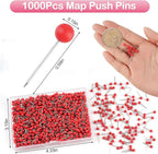 1000 Pcs Multi-Color Push Pins, Map Pins - Image 2