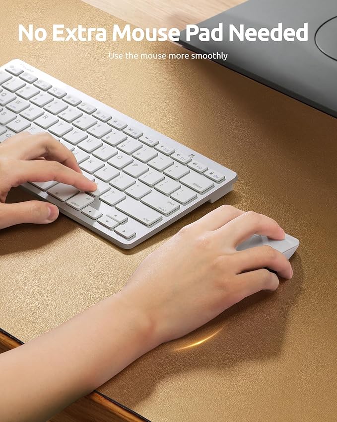 YSAGi Leather Desk Protector, Office Mat, Large Mouse Mat, Non-Slip PU Leather - Image 3